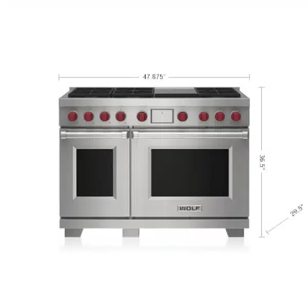 Wolf Dual Fuel Range 48” DF48650G/S/P in Houston, TX K&N Sales
