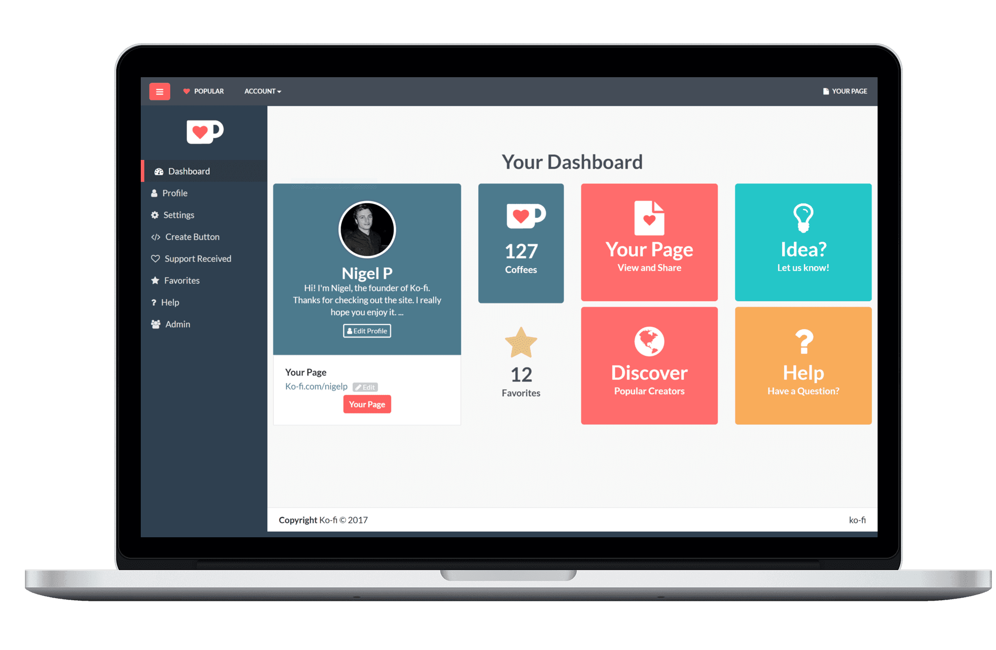 Kofi A Buy Me a Coffee Button for Your Content