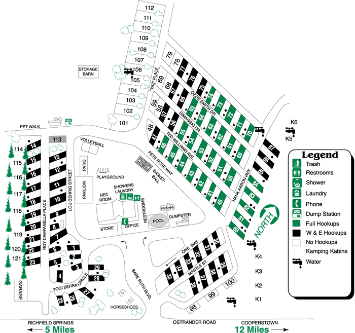 Richfield Springs, New York Campground Cooperstown KOA