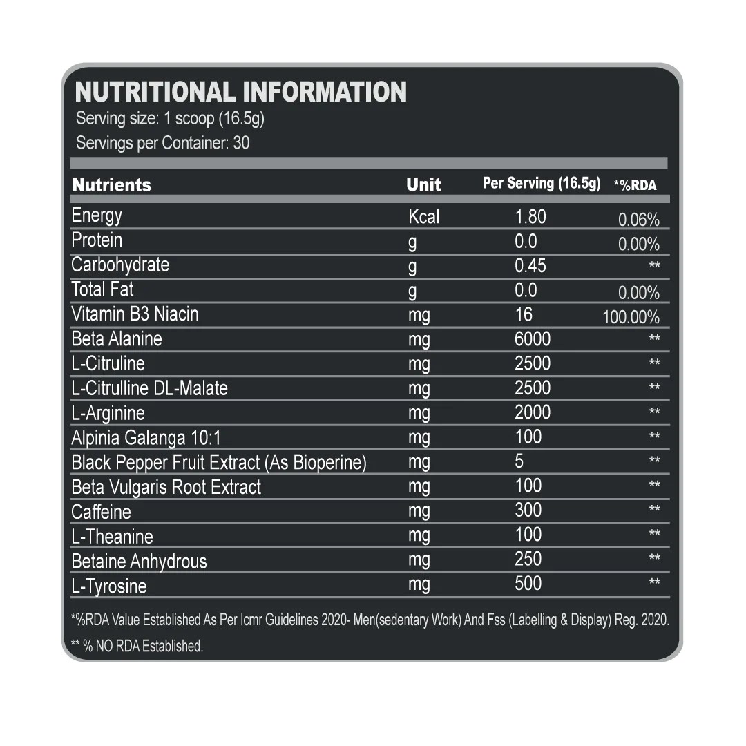 Knockout by Absolute Nutrition, Vampire, Pre workout knockout by Absolute Nutrition