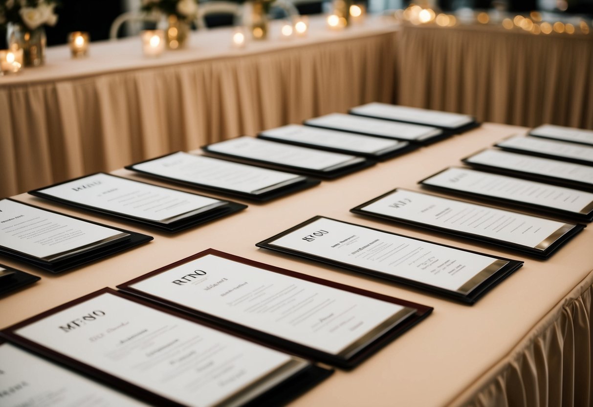 How Many Menus per Table for a Wedding? Tips for Perfect Planning