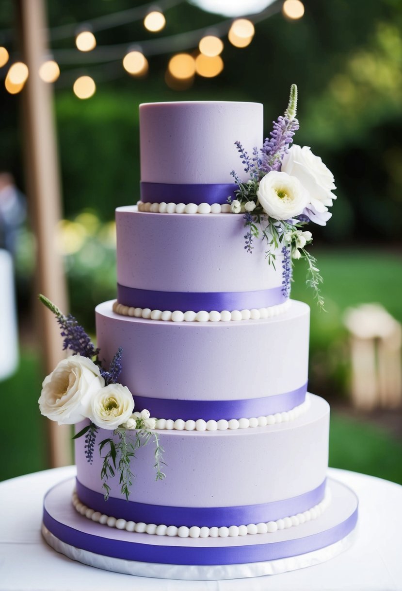 15 Lavender Color Wedding Cake Ideas for a Beautiful Celebration