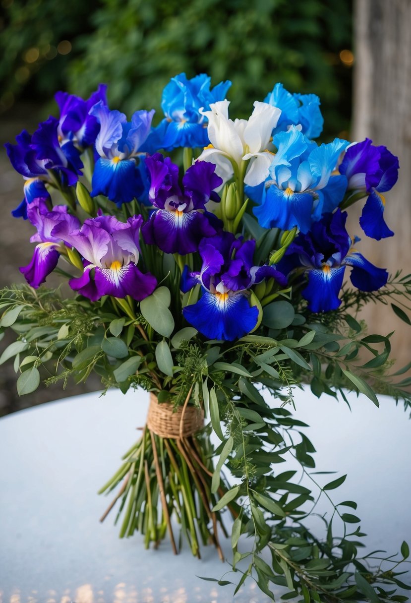 15 Iris Wedding Bouquet Ideas to Enchant Your Special Day