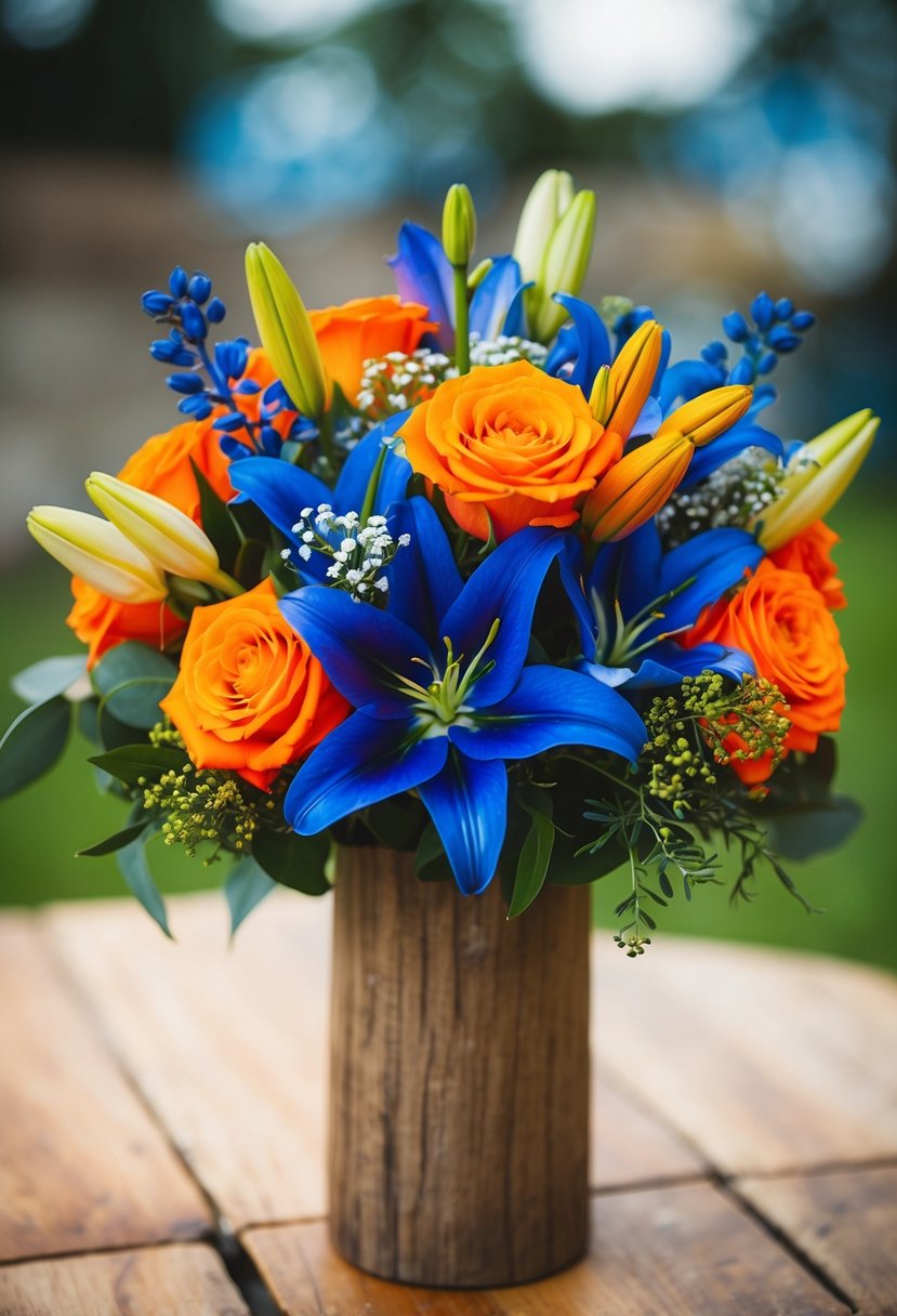 15 Orange and Blue Wedding Bouquet Ideas for a Stunning Celebration