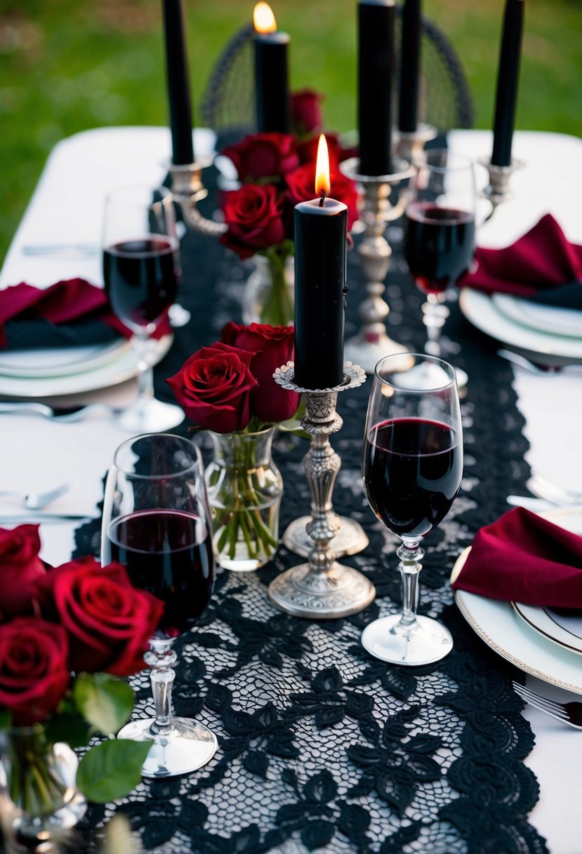 15 Gothic Wedding Table Decoration Ideas to Create a Hauntingly Beautiful Atmosphere
