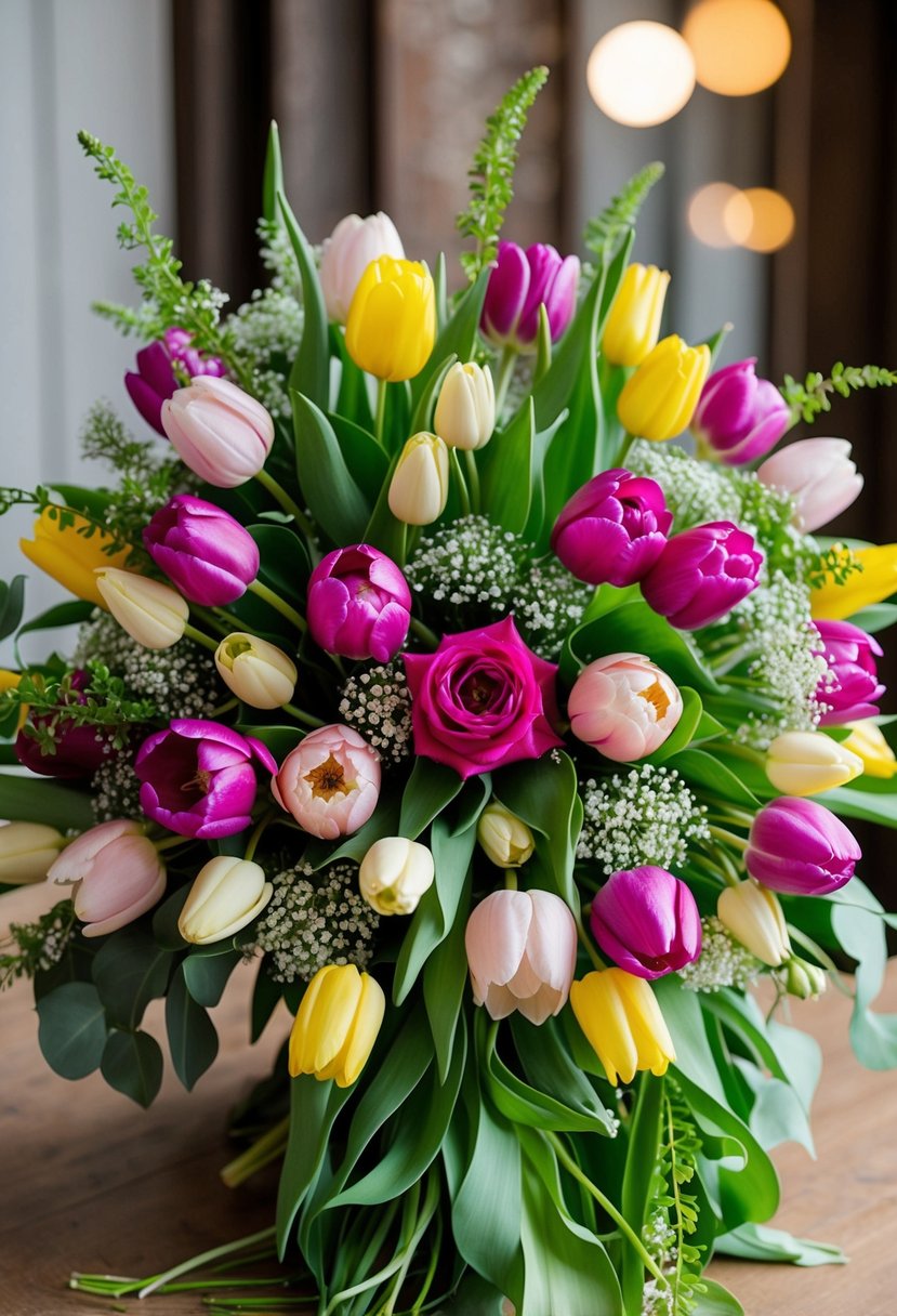 15 Tulips and Roses Wedding Bouquet Ideas for Your Special Day
