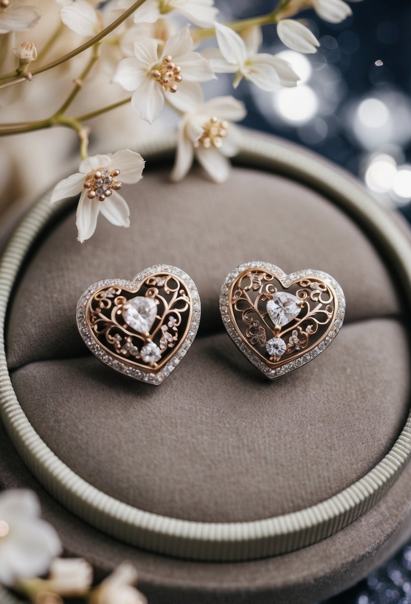 15 Heart Wedding Earring Ideas to Dazzle on Your Big Day
