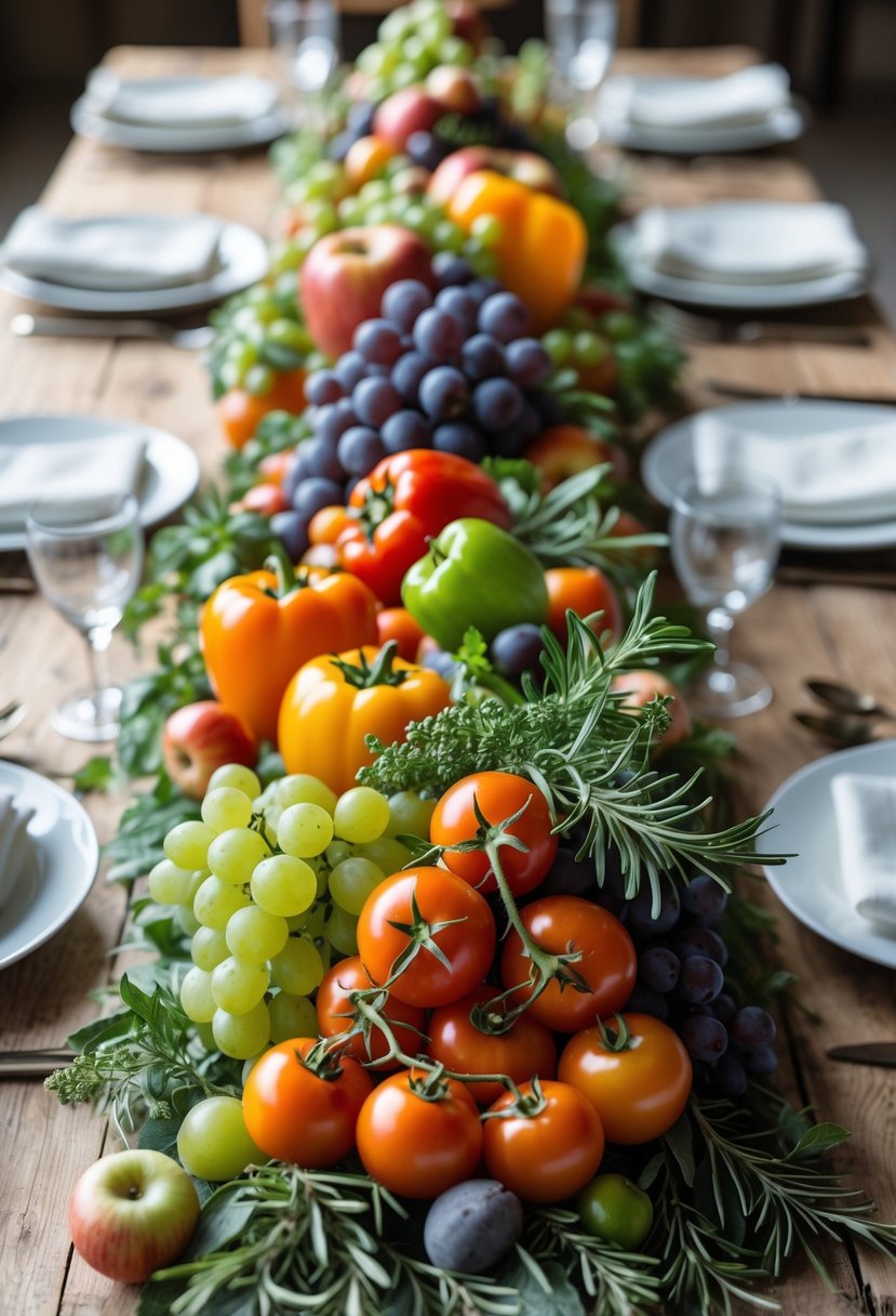 15 No-Flower Wedding Table Decoration Ideas with Fruits and Vegetables for a Fresh and Unique Look