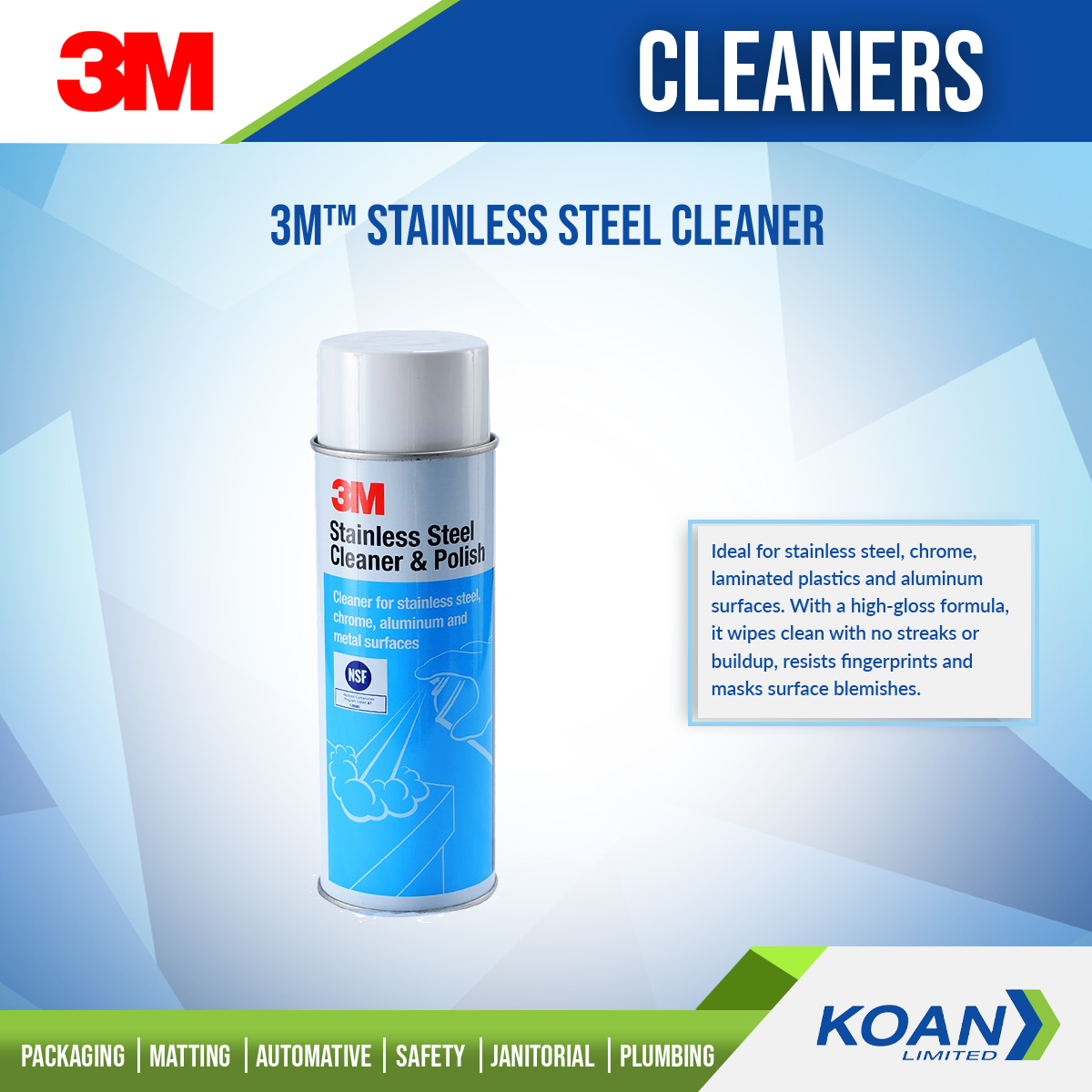 3M™ Stainless Steel Cleaner and Polish KOAN