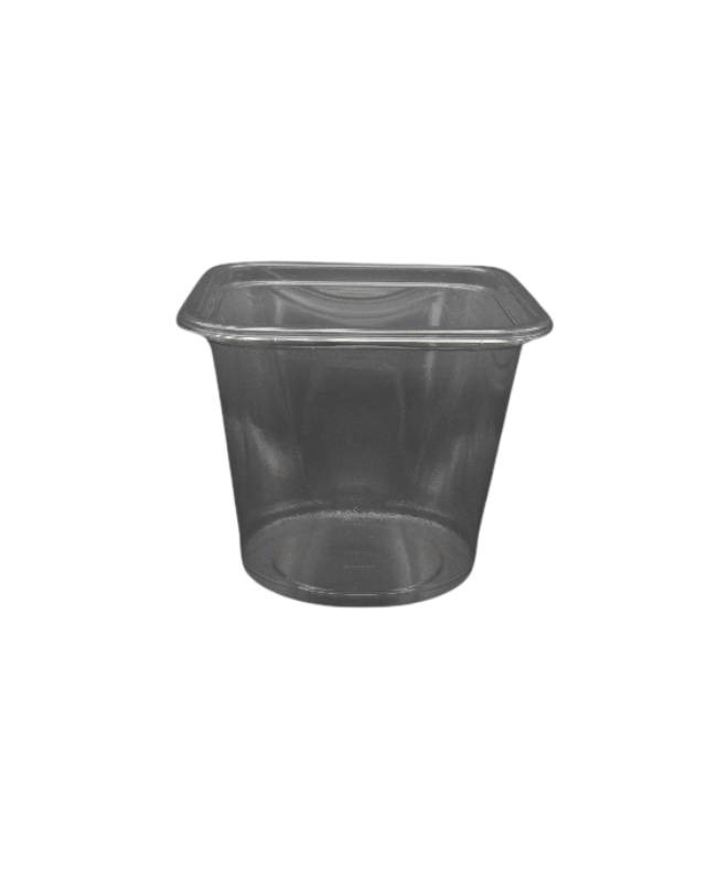 Plastic Square to Round Deli Container with Lid (Packed 50