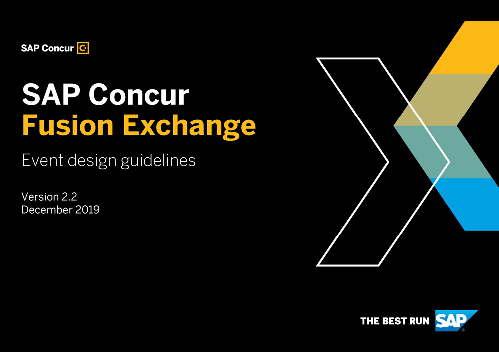 SAP Concur Fusion Exchange Event Branding Guidelines Mans Design and