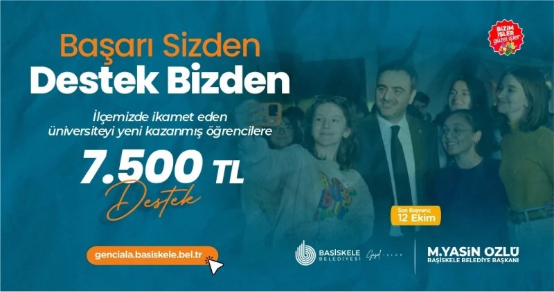 Başiskele Belediyesi’nden Yeni Üniversitelilere 7 Bin 500 TL Eğitim Desteği