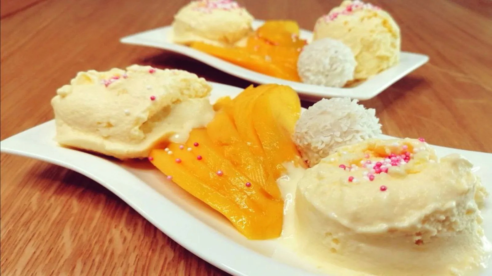 Mangoeis Rezept für die Eismaschine ohne Zucker