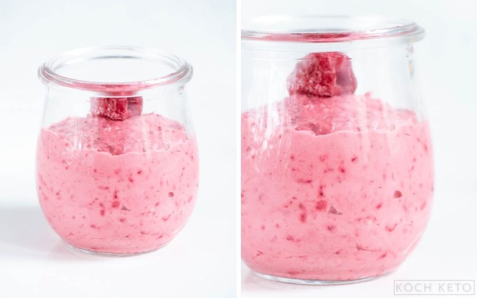 No Bake Keto Raspberry Cheesecake Mousse