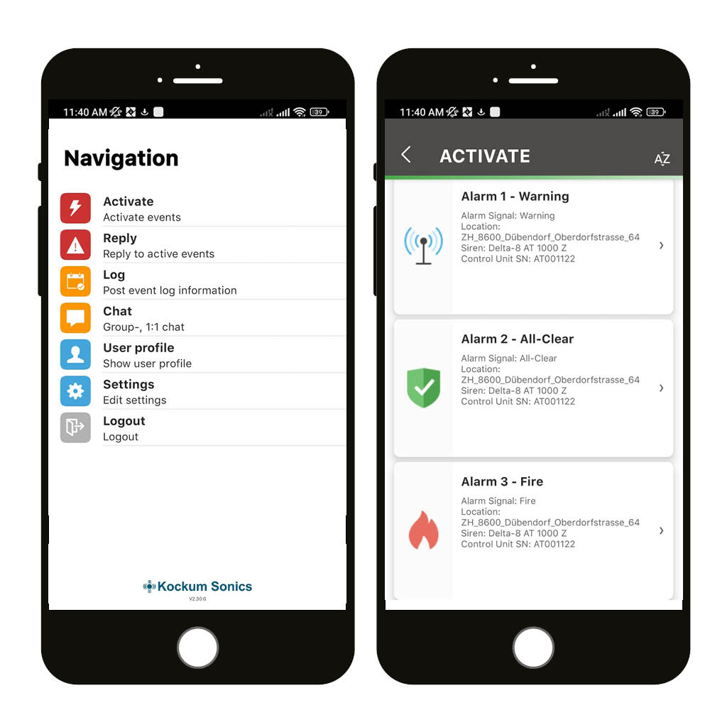 Digital Siren Management ks.Alert Kockum Sonics
