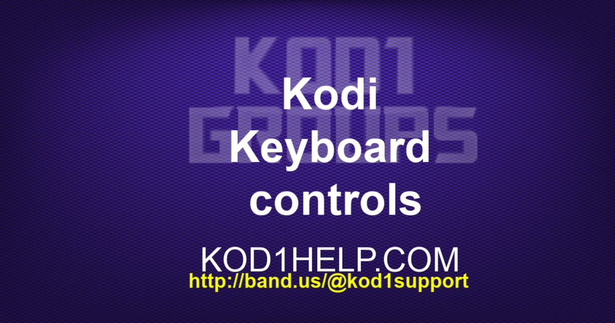 Kodi Keyboard controls