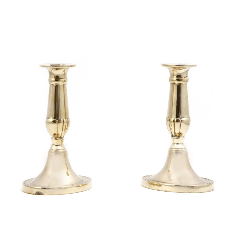 Small Pair of Brass Victorian Candlesticks » KodeStore.co.uk