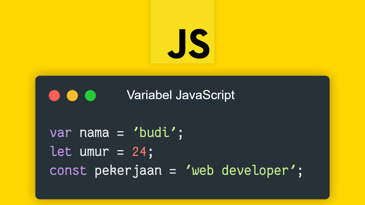 Variabel JavaScript var, let, dan const