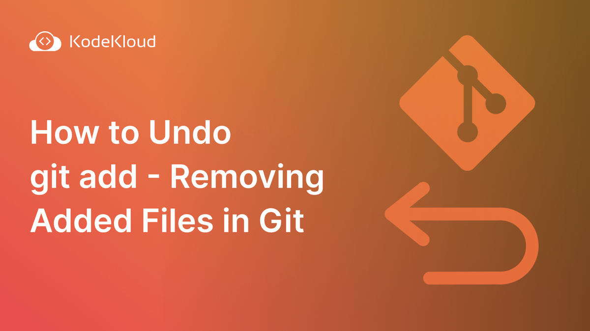 How to Undo git add Removing Added Files in Git