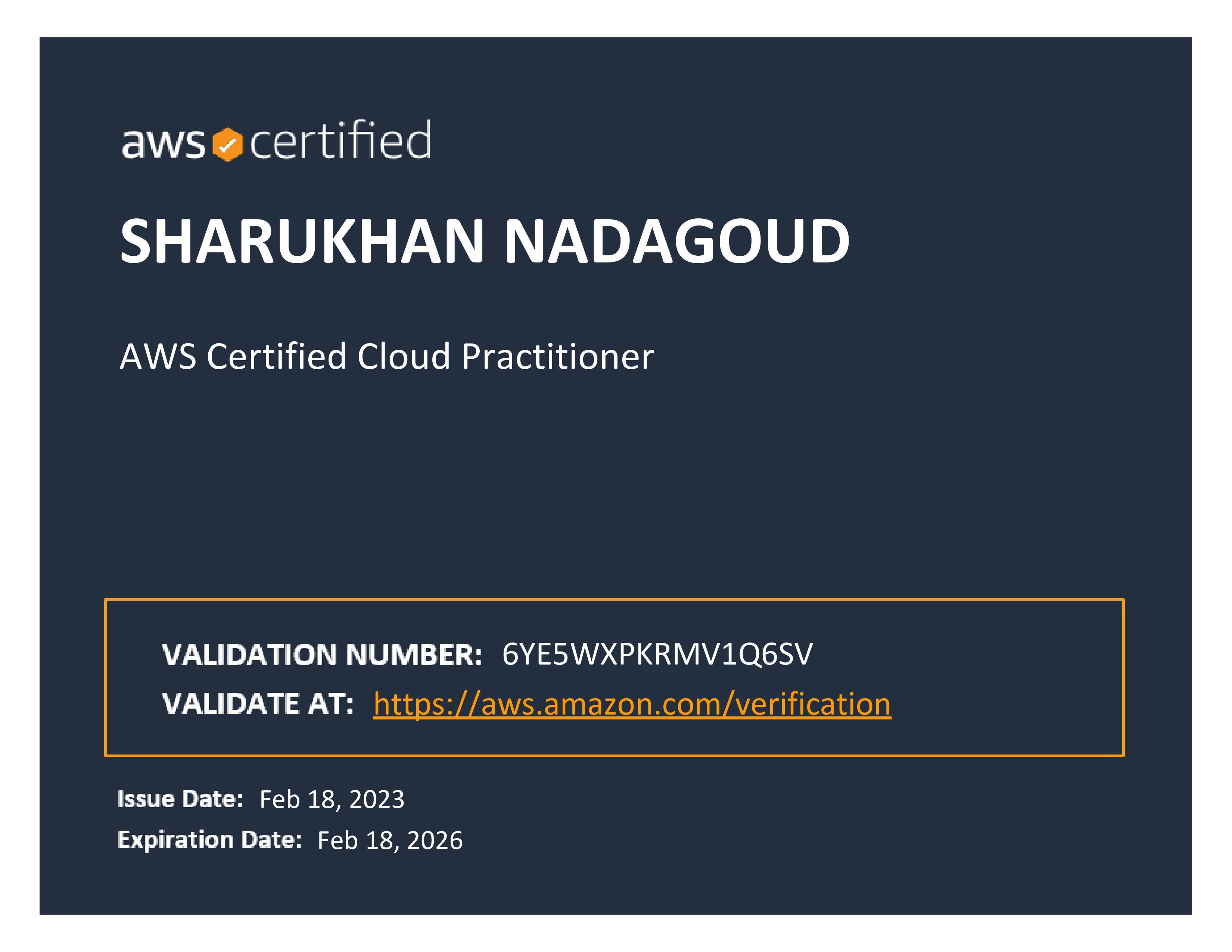 Today I cleared AWS Certified Cloud Practitioner Achievements