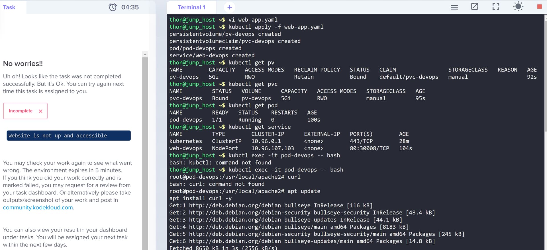 Persistent Volumes in not accessible