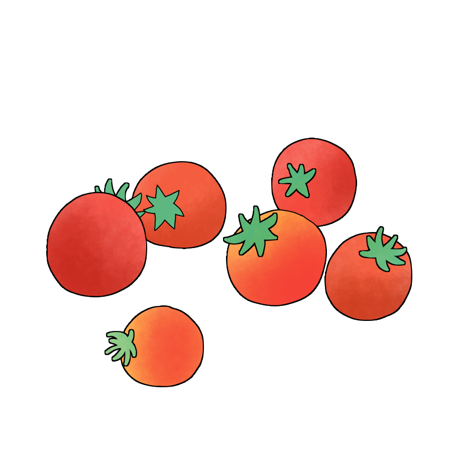 可愛いイラスト無料｜野菜 トマト |【公式】 イラストダウンロード ミニトマトのかわいいイラスト画像素材（無料 フリー）