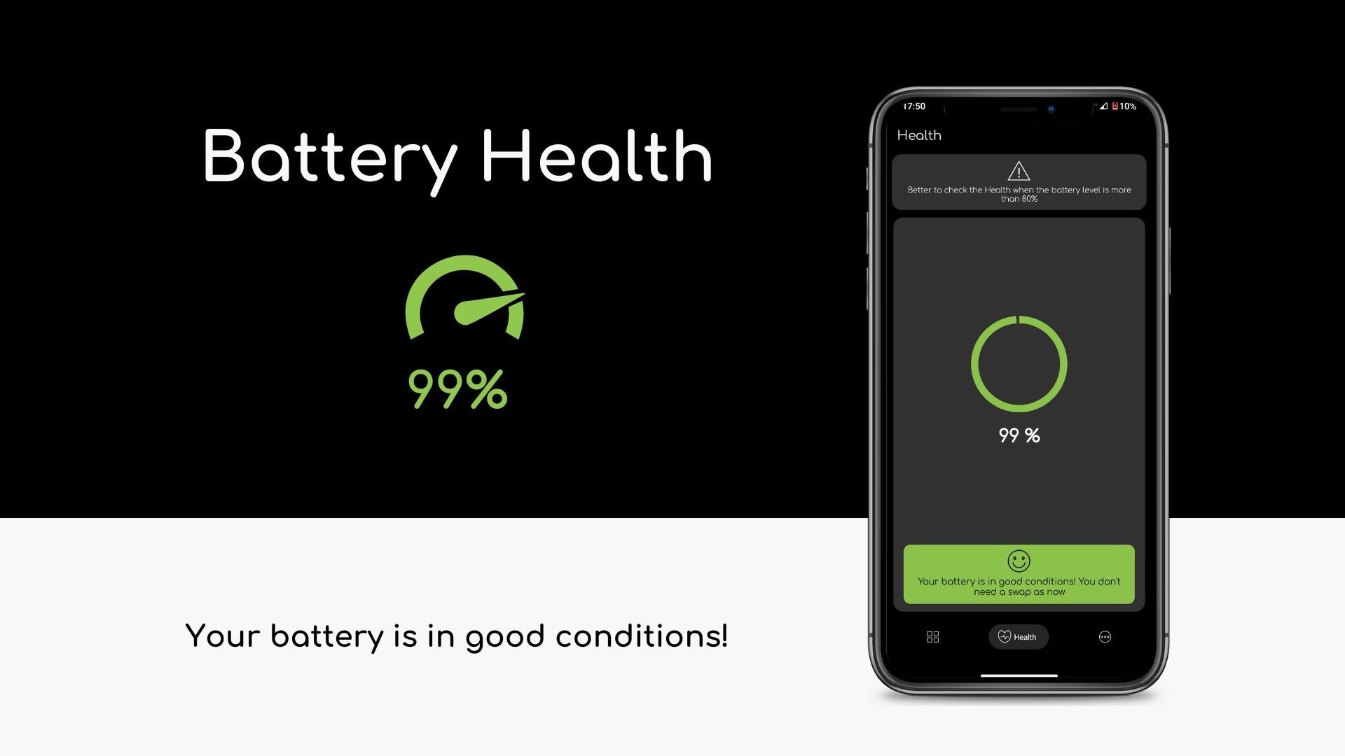 Battery Health Check, a simple battery monitor app Koded Apps