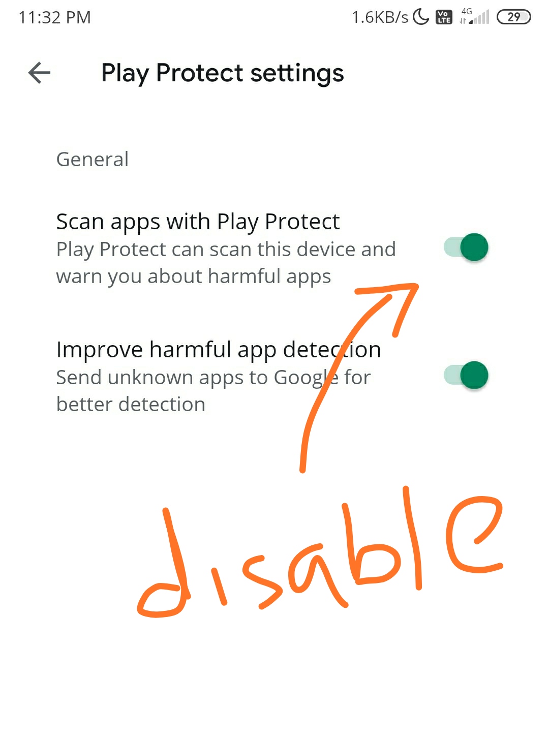 Why showing a message" blocked by play protect" when i install the apk