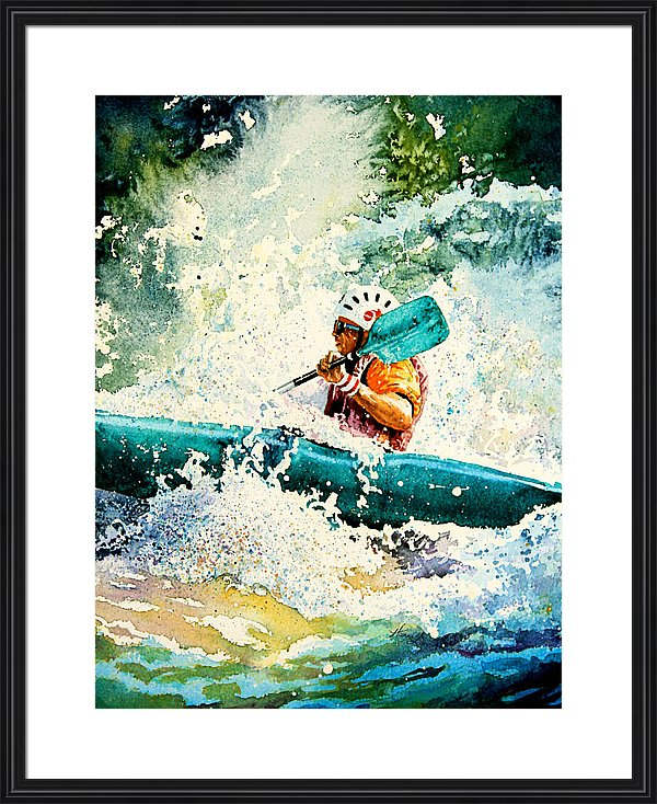 Wild Water Kayaking Art By Hanne Lore Koehler