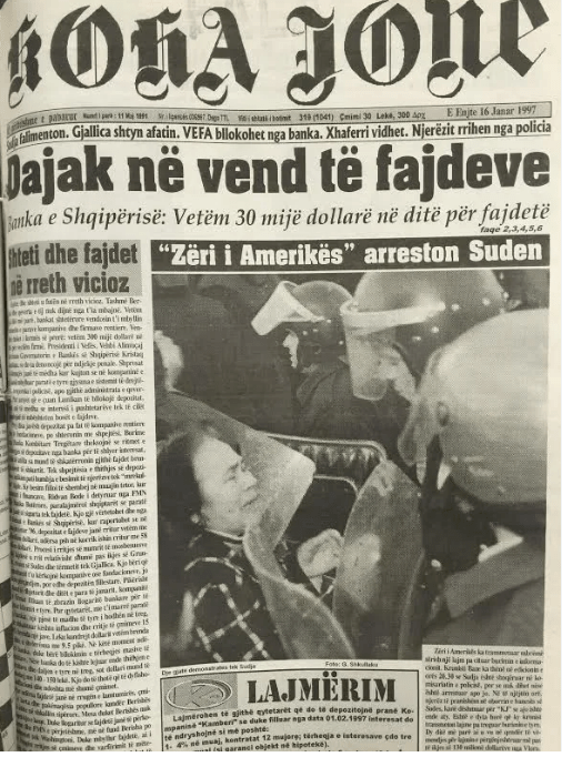 Nikoll Lesi 3 mars 1997! Gazeta Koha Jone
