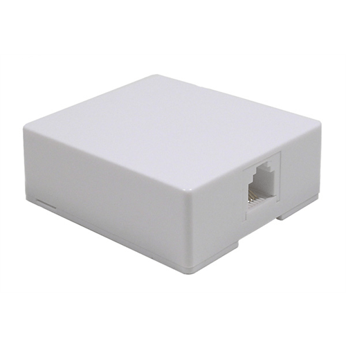 SURFACE MOUNT WALL JACK 6P/4C White KoHen Electronics Supply Ltd.
