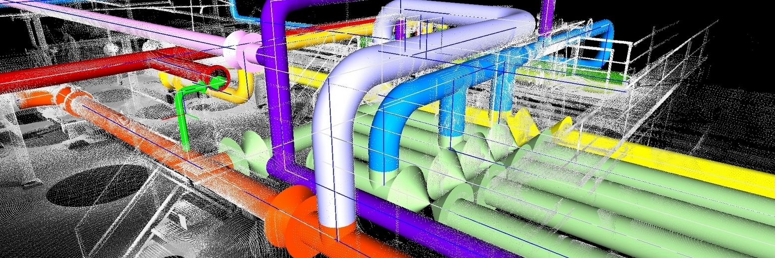 Kohera3D™ Piping Software 3D Pipe Design inside the point cloud