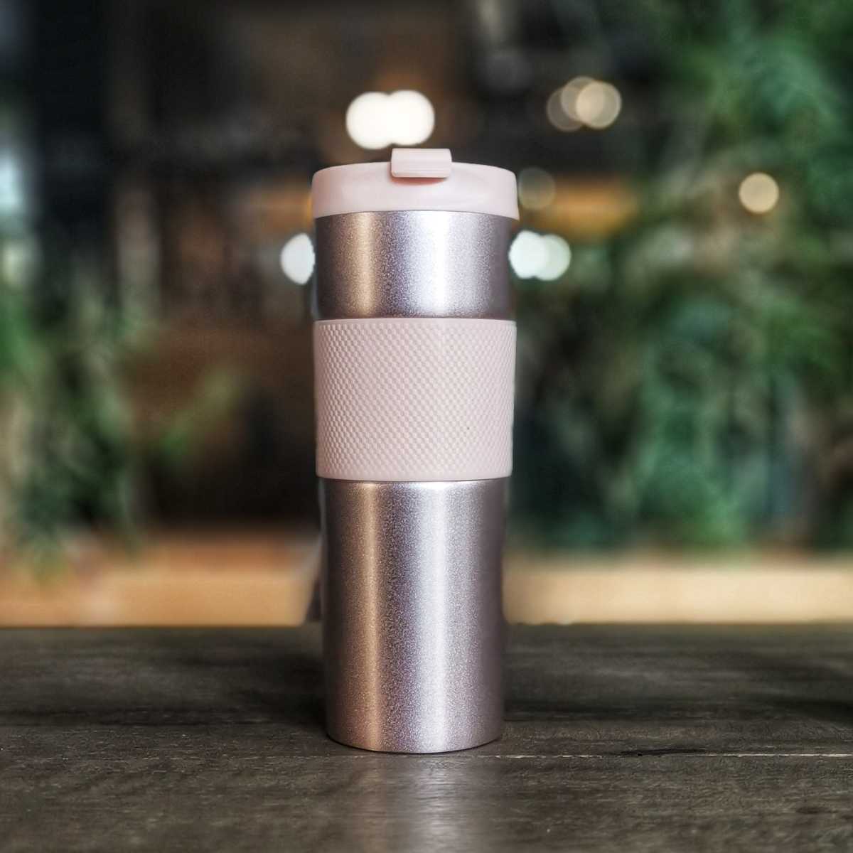 French Press Travel Mug Rose Gold Kohi Coffee Co