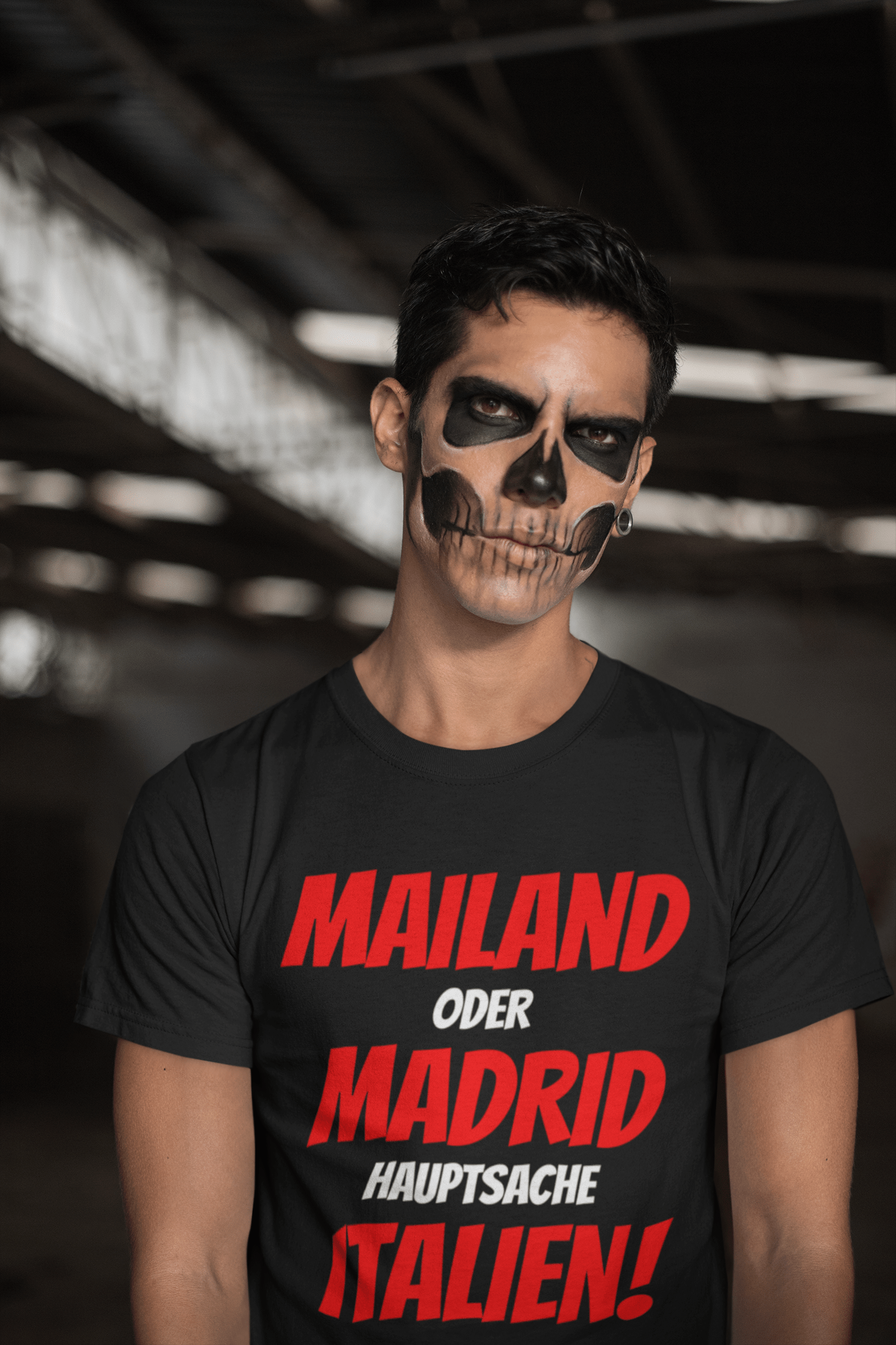 Mailand oder Madrid Hauptsache Italien TShirt Schwarz