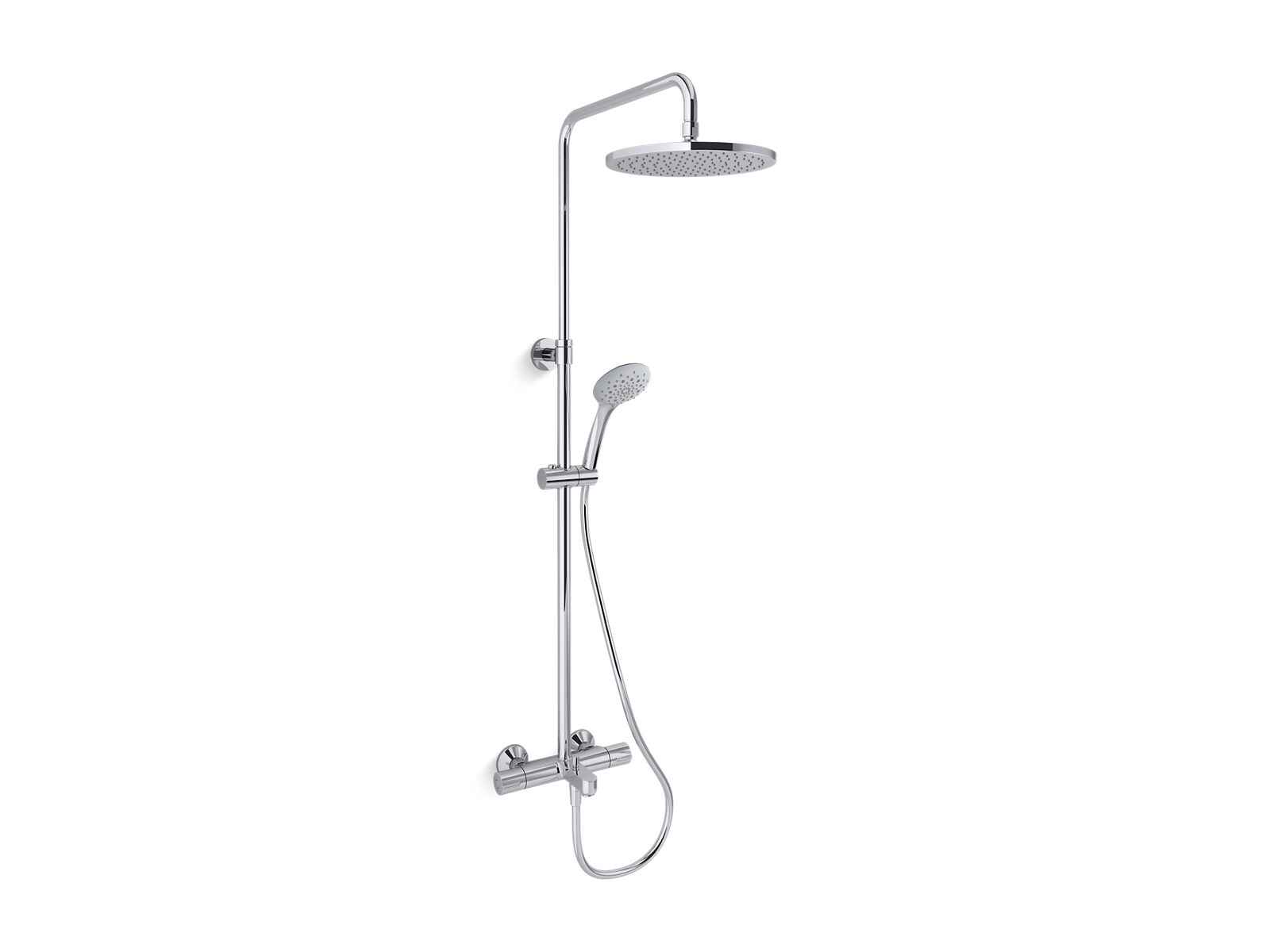 K23125T9CP July™ threeoutlet thermostatic shower column hard