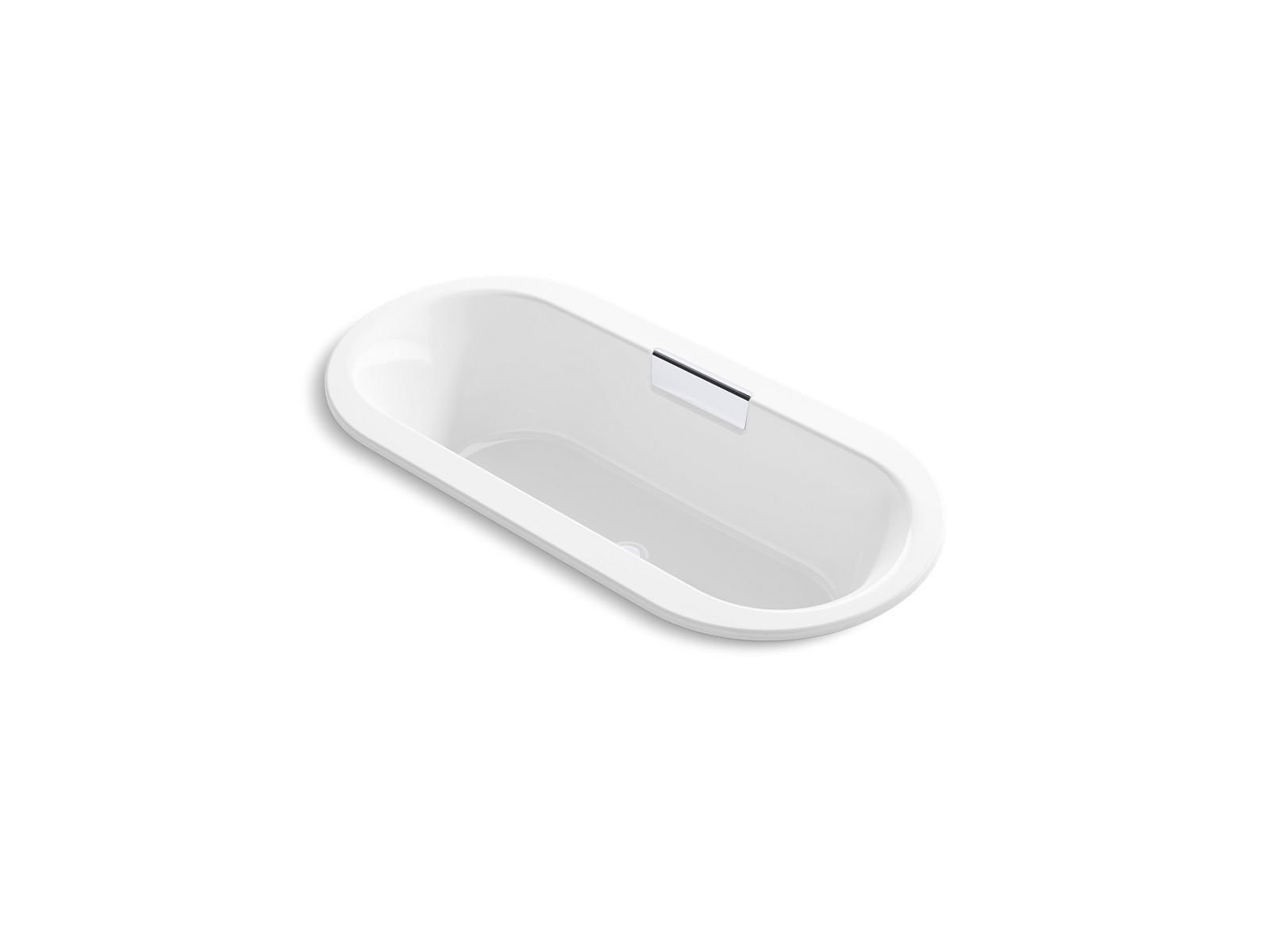 K99312T0 Volute™ 1.6m Dropin Cast Iron Bath Round End Studio KOHLER®