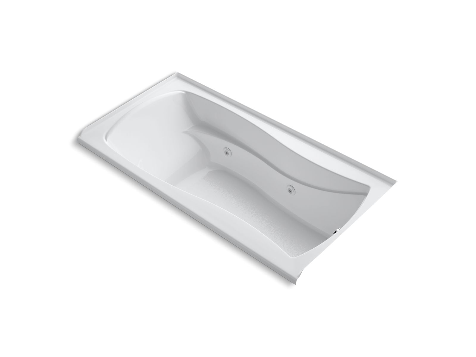 K1257RH0 Mariposa™ 72" x 36" alcove heated whirlpool bath, right