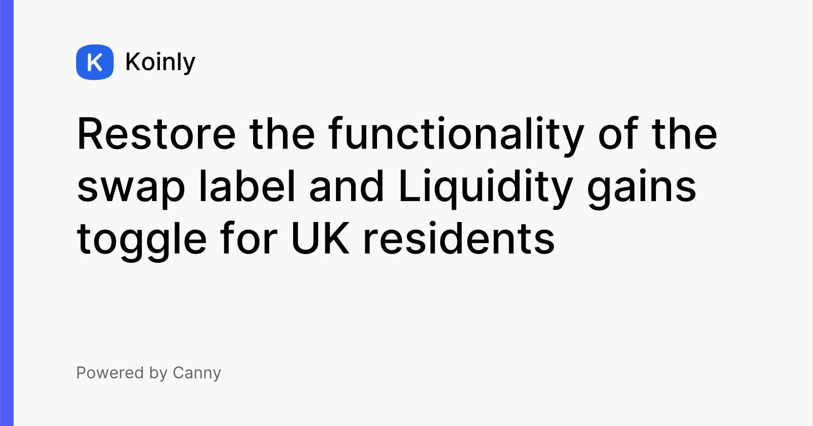 Restore the functionality of the swap label and Liquidity gains toggle