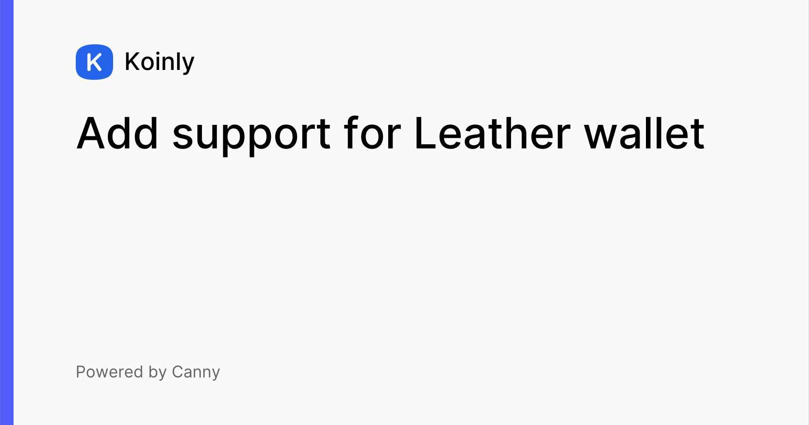 Add support for Leather wallet Integration requests (public) Koinly