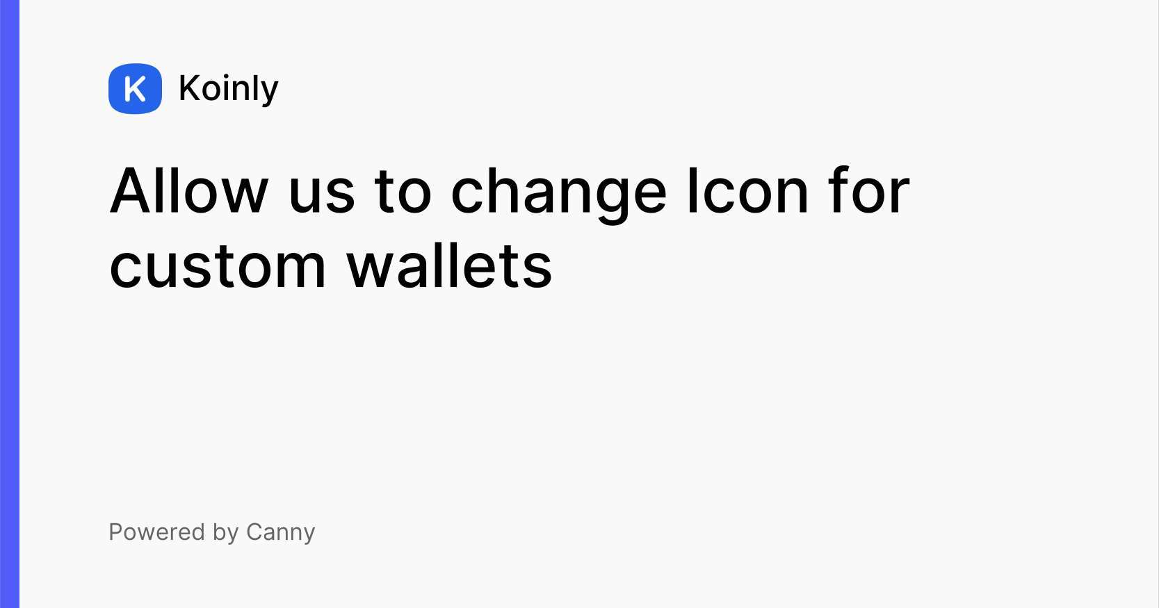 Allow us to change Icon for custom wallets Feature requests (public
