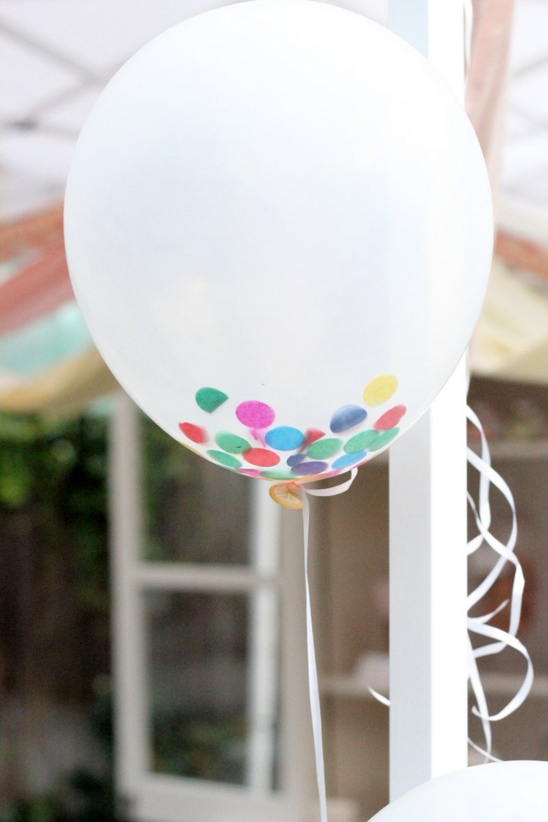 how to make confetti filled ‘sprinkle’ balloons
