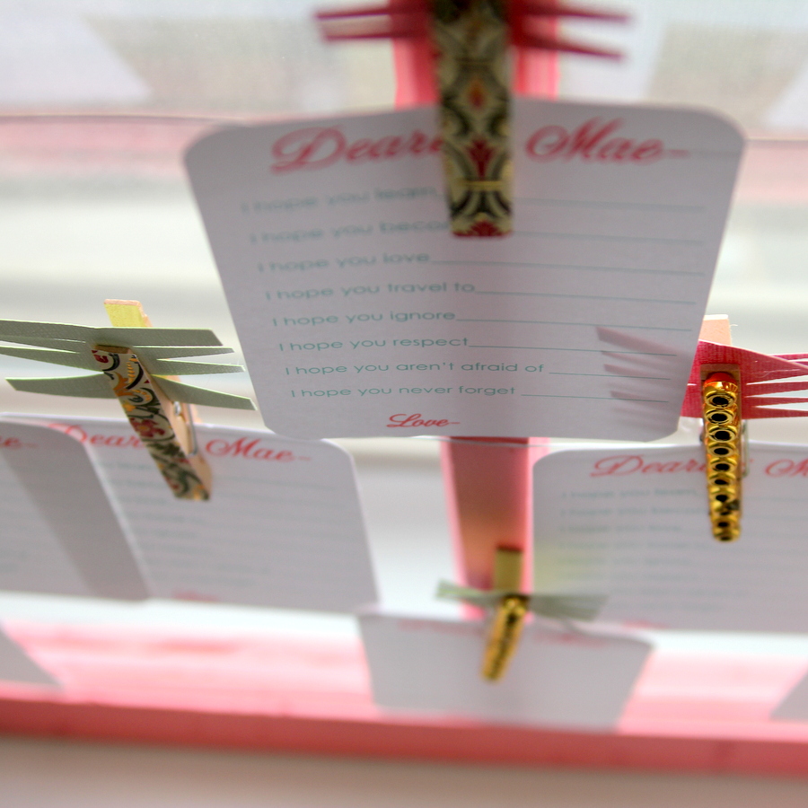 “hopes and wishes” station as a baby shower activity