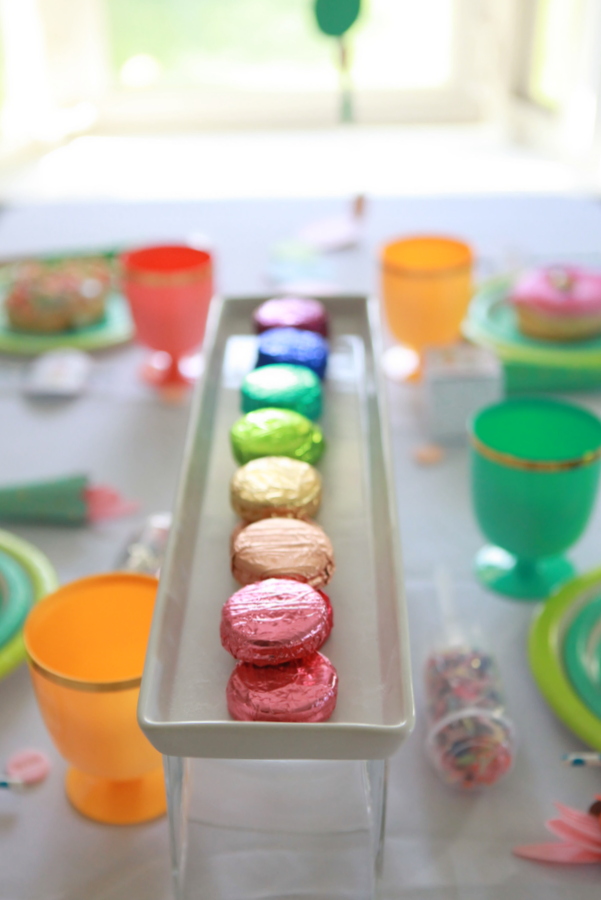 confetti filled surprise birthday party