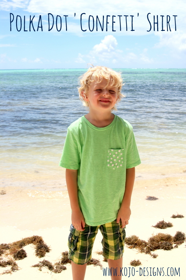 DIY polka dot ‘confetti’ shirt