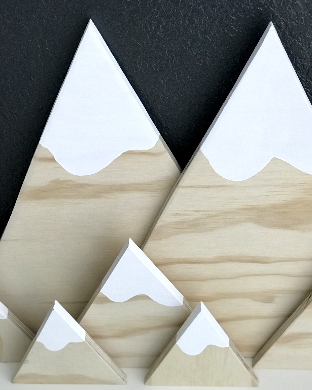 DIY wooden mountains