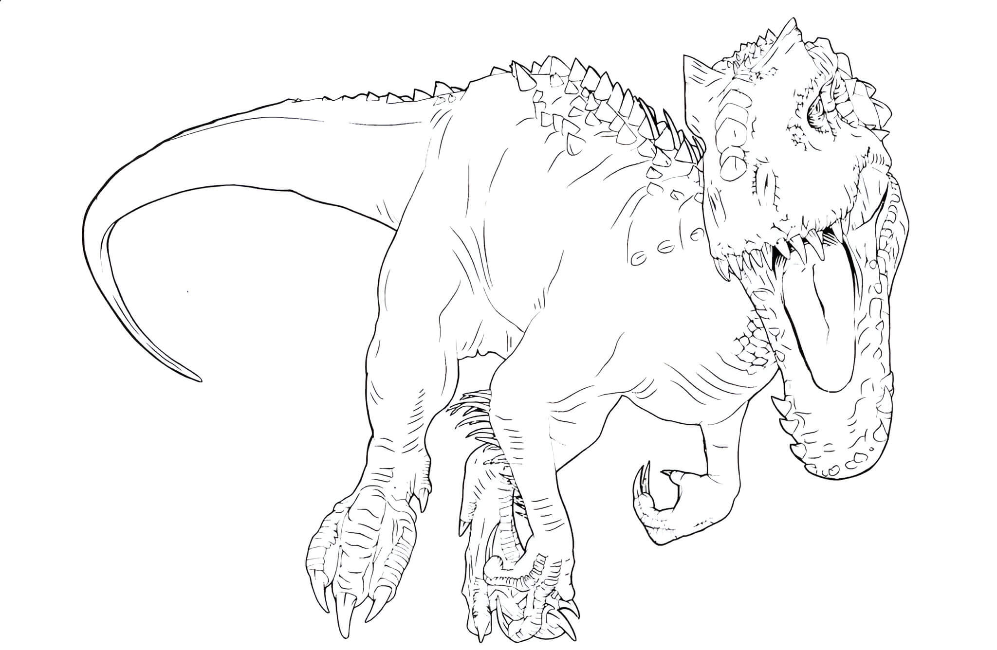 Indominus Rex pictures to color (Free + Printable)