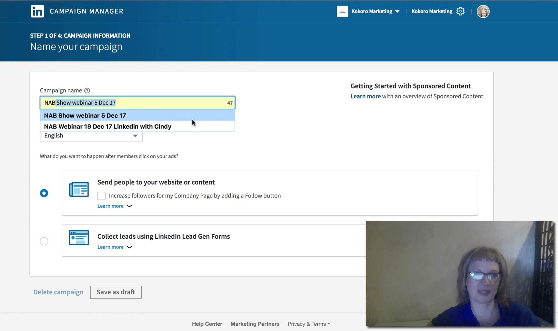NAB Show Webinar Using LinkedIn as part of your marketing