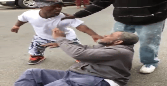 Midget Mac Beats Up Old Man To