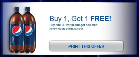 Printable Coupon: Buy 1 Pepsi 2-Liter Bottle Get One Free | Kollel Budget