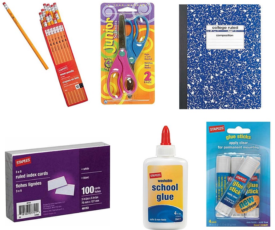 Staples School Supply Items On Sale Pencils, Glue, Scissors, & More
